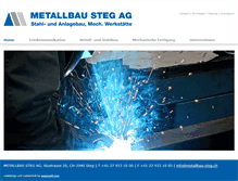 Tablet Screenshot of metallbau-steg.ch